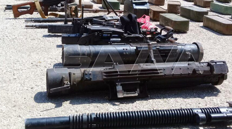 ضبط أسلحة معدة للتهريب إلى الإرهابيين بريف إدلب الشمالي